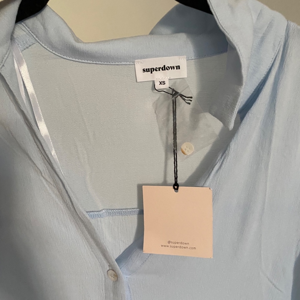 blue button up - Picture 3 of 4
